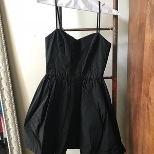 BCBG matte black bubble mini dress